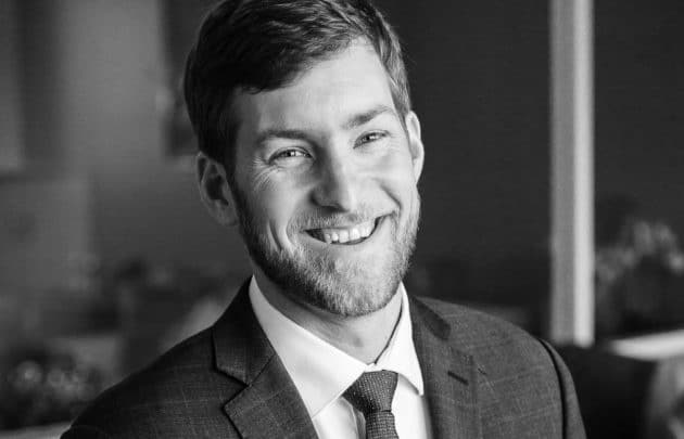 Photo to accompany article Standing Tall: Liam Murphy is now a partner with Hayes Commercial Group